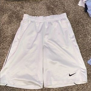 White Nike atheltic shorts